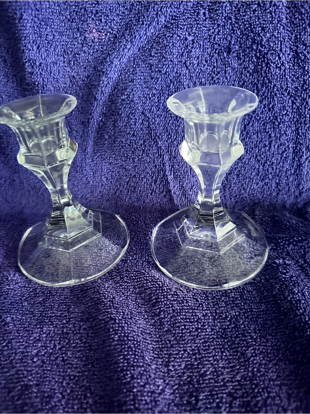 Libbey Glass 4-inch Candlestick Holders (pair)
